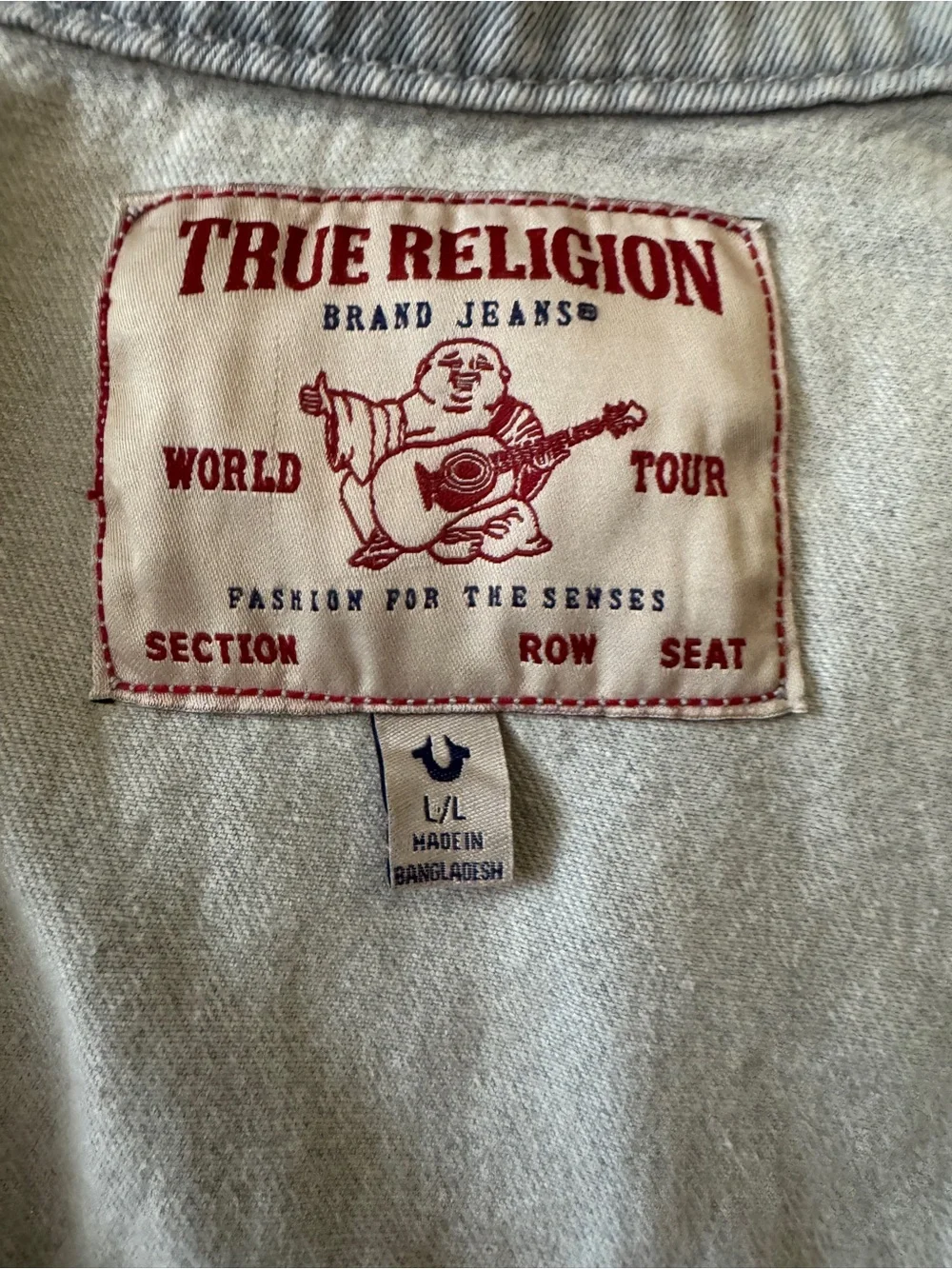 True Religion Light Wash Denim Jacket
